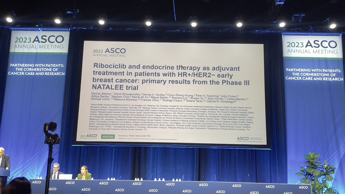 YatingWang885's tweet photo. Immersed in a captivating session at #ASCO2023, witnessing the remarkable Phase III trial: Natalee Trial. #ClinicalTrials #AdvancingMedicine #ASCOtrainee #breastcancer https://t.co/l7Diuvu2hs