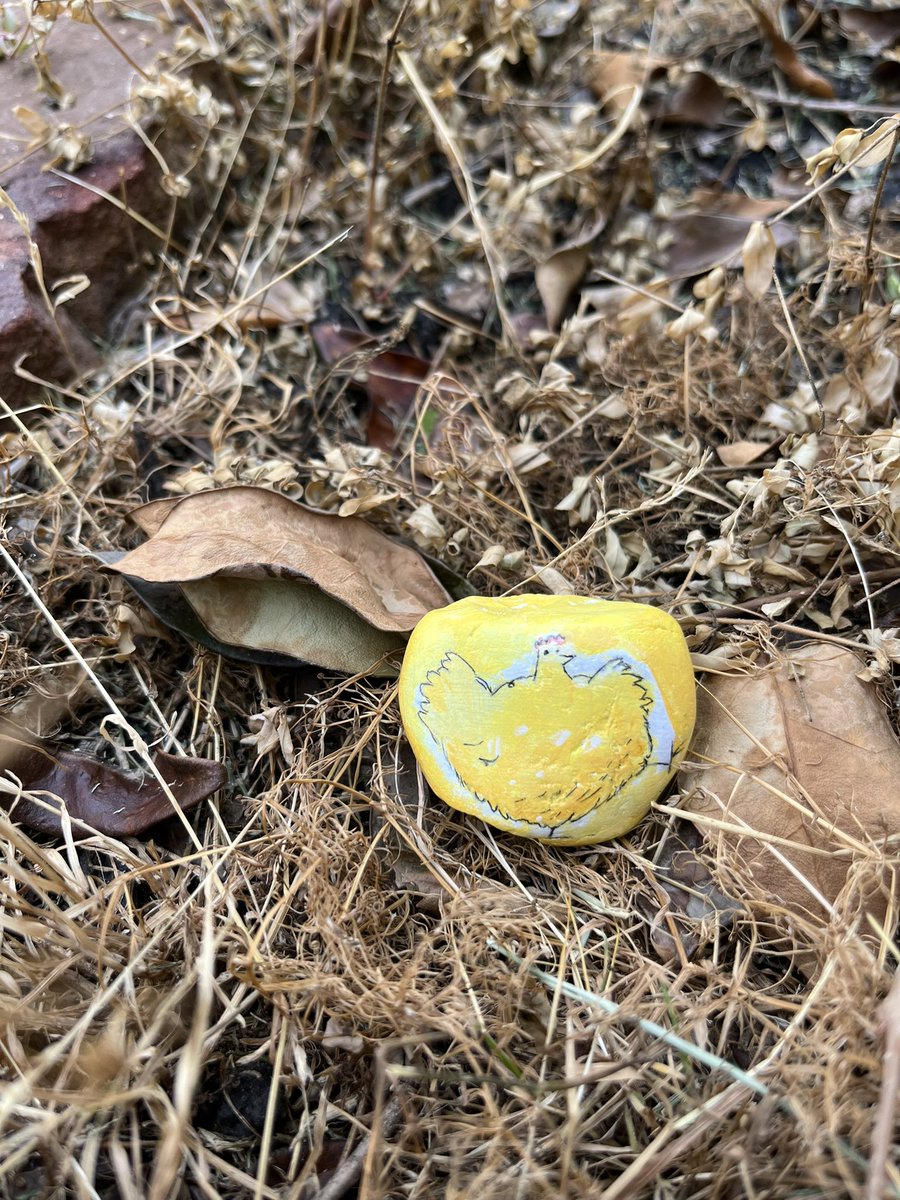 ZHEbuzz's tweet photo. 37: #UnusualChickensfortheExceptionalPoultryFarmer by @curiosityjones Hidden on a red caboose by some train tracks  as of 2:51 PM 07/02/23.  #rockart  #paintedrock #readingrocks #rockart #katytx #rockhunt #summerreading #childhood #kindnessrocks #chickens #farmer #letters https://t.co/SSBw44vGO7