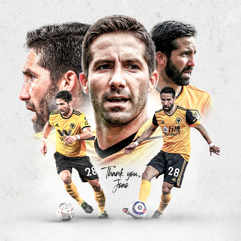 Wolves's tweet photo. "Seen by many as one of the greatest players to ever pull on the old gold shirt, Moutinho brought a new level of professionalism and optimism to the club when he signed in 2018."

Thank you, @JoaoMoutinho 🍷
