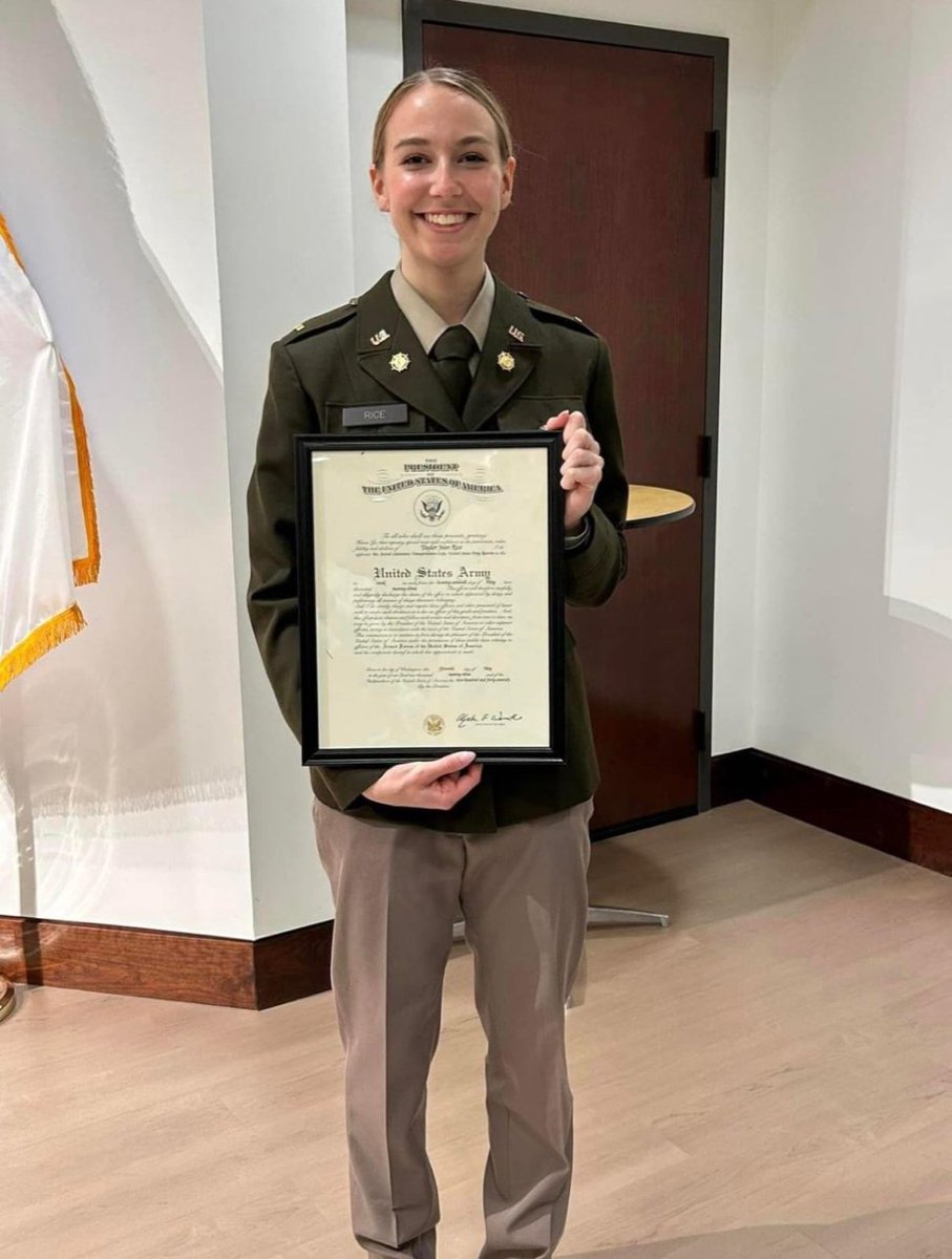 Congratulations the United States Army's newest officer,  Churchland High School alum, 2LT Taylor Rice. What a beautiful day to commission! We couldn't be more proud of her!!

#Classof2023 #transportationcorps Well done!!