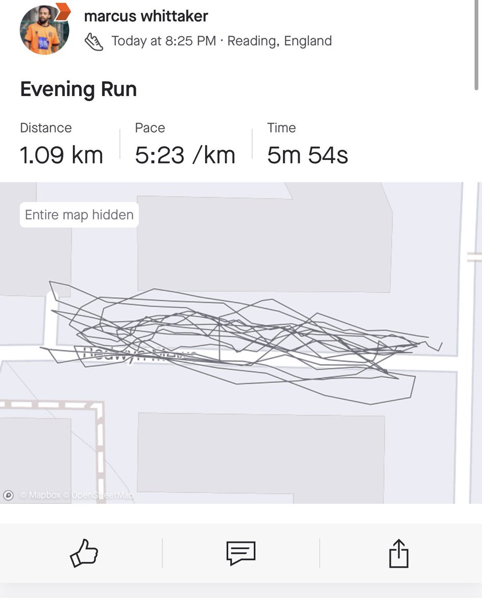 MrTwentyfours's tweet photo. 5k must go under 20:00min❎
10 (50m sprints) must go under 5:00min❎
On the plus another week of grafting completed.
#preseason
#FirstNameOnTeamSheet https://t.co/WNLbHgGmZI