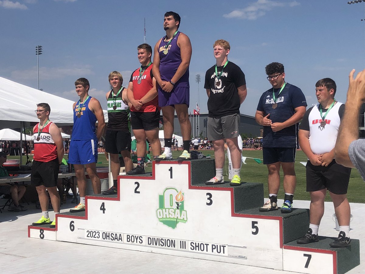 JT Patrick ends his career in the green and white with All-Ohio honors.

His third throw reached 56-11.25, enough for fourth place on the podium 🐻‍❄️