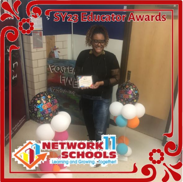 CPSNetwork11's tweet photo. #N11EducatorAwards2023!
Congratulations to Simeko Washington at Foster Park Fine Arts Magnet School @fosterparkfine for the Most Academic Interventions Logged in Branching Minds!
You ARE a champion to the CORE!
#FosterPark #CPS #ChampionsToTheCore https://t.co/ZHoi3xZx19