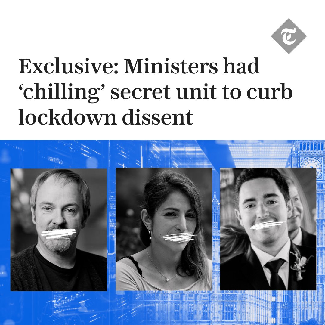 Telegraph's tweet photo. 🚨EXCLUSIVE: A secretive government unit worked with social media companies in an attempt to curtail discussion of controversial lockdown policies. 

Read the full article here: https://t.co/kWlMk735rW https://t.co/XsbL3jDvAP