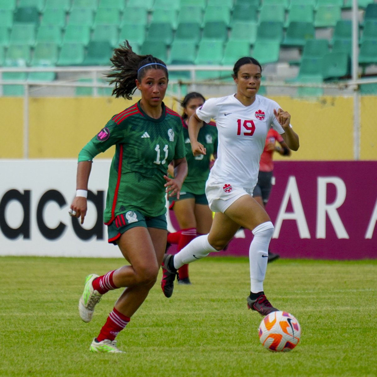 miseleccionmxEN's tweet image. #U20Women | #MEXCAN | 🇲🇽 0-0 🇨🇦

Back for the second half! 🔥

#CWU20C