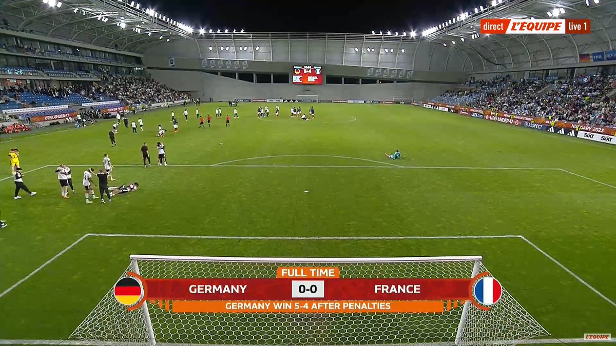 La France s'incline aux tirs au but contre l'Allemagne en finale de l'Euro des moins de 17 ans...

#EuroM17 #ALLFRA