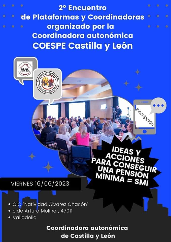 CoespeOficial's tweet photo. La Coordinadora Autonómica de Castilla y León, os animamos a  asistir al encuentro de Plataformas y Coordinadoras de COESPE que con gran ilusión estamos  organizando para que pasemos un buen día de confraternización y compañerismo. En Valladolid el 16 de Junio ¡Os esperamos! https://t.co/eu1xIOqbSI