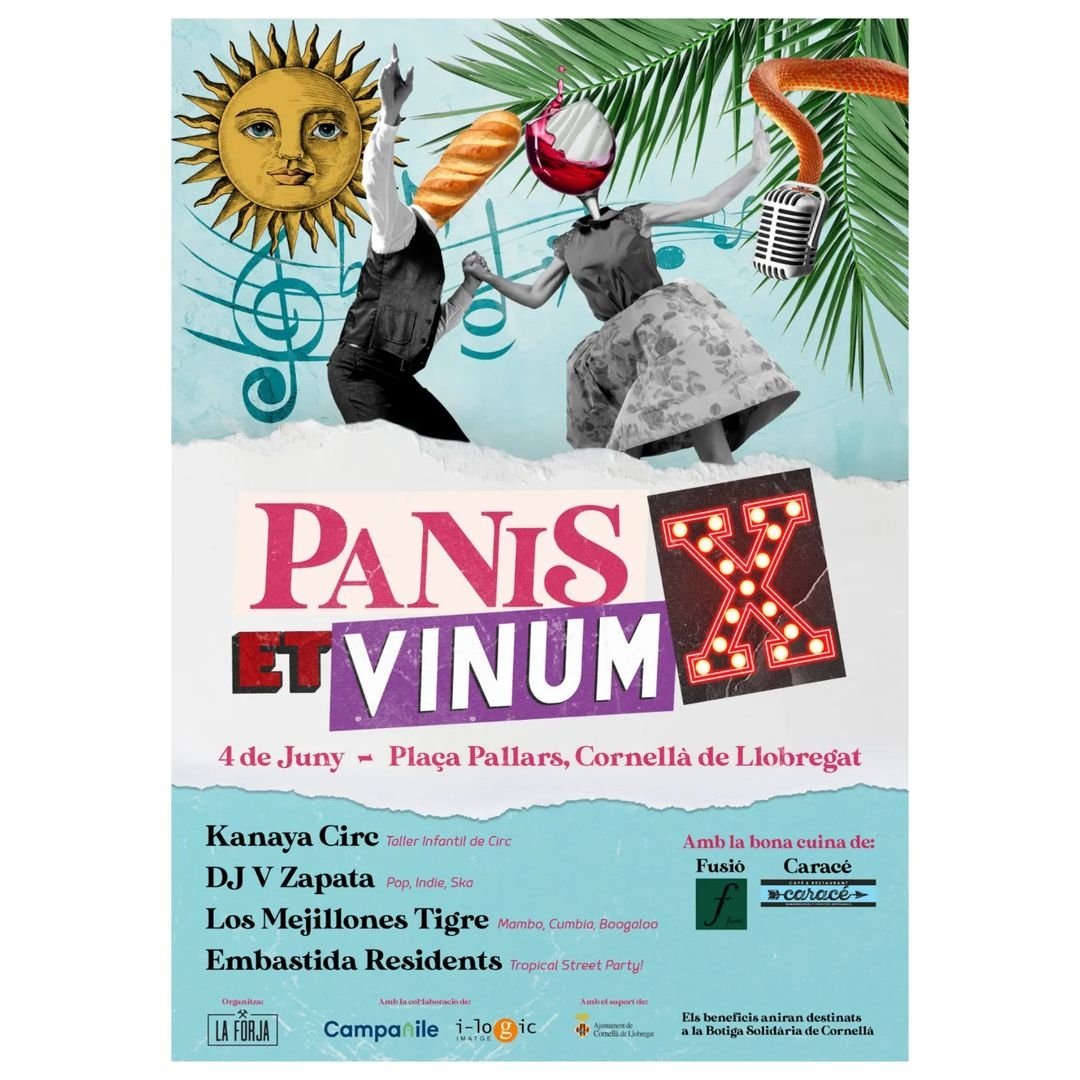 Demà teniu una cita al <a href="/Panis_Et_Vinum_/">Panis Et Vinum</a>  hi serem amb la nostra  #chivitoneta a partir de la 11am amb  actuacions de ...
⚡13:00h DJ V Zapata
⚡14:30h DJ Pinyi
⚡16:00h Embastida Residents
⚡18:30h La Loca Histeria