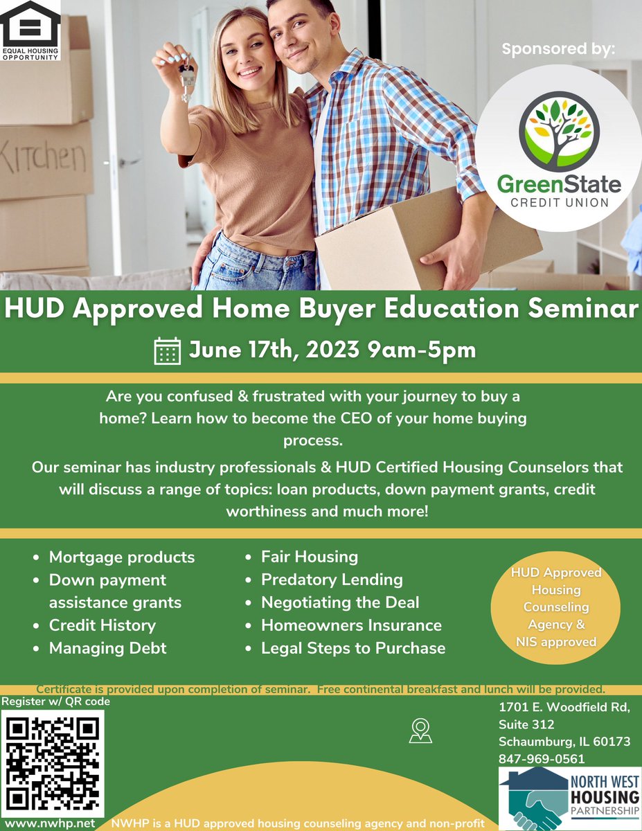housing_north's tweet photo. Click the link below to sign up for our HUD approved homebuyer education seminar sponsored by @GreenStateCU https://t.co/KcFP67ZZYy #downpaymentassistance #firsttimehomebuyer #firsttimebuyer #hudapprovedagency #homebuyereducation https://t.co/Twn7nazf9o