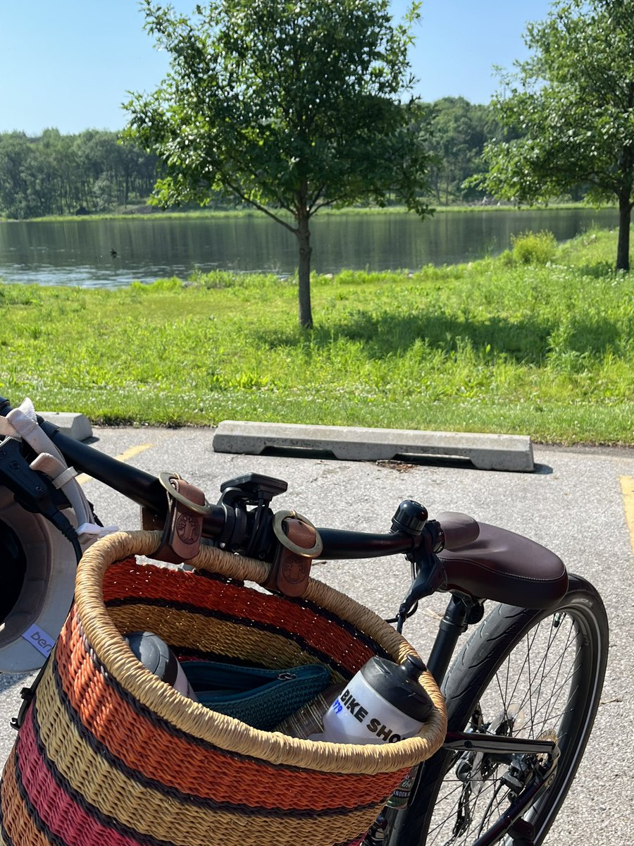Chirpy_Susan's tweet photo. Pondering all things conservation today on an @ialearningfarms and @IADeptAg bike ride today. Saw a couple orioles, a deer, a ground hog, and accidentally ran over a bull snake!  Timed it just right to end as the rain came in. https://t.co/XysWG3k4yU