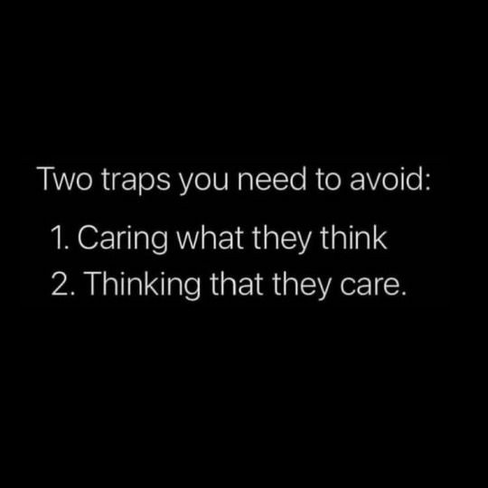 Two traps you need to avoid: