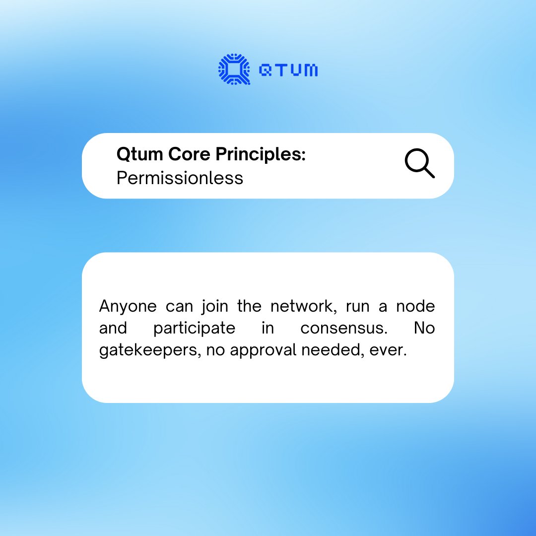 qtum's tweet photo. #QtumCorePrinciples 🤝
#Permissionless innovation lies at the heart of #Qtum's vision. We welcome anyone to join our network, run a node, and participate in consensus. 🌐
#blockchain https://t.co/Vo1PkuPmjH