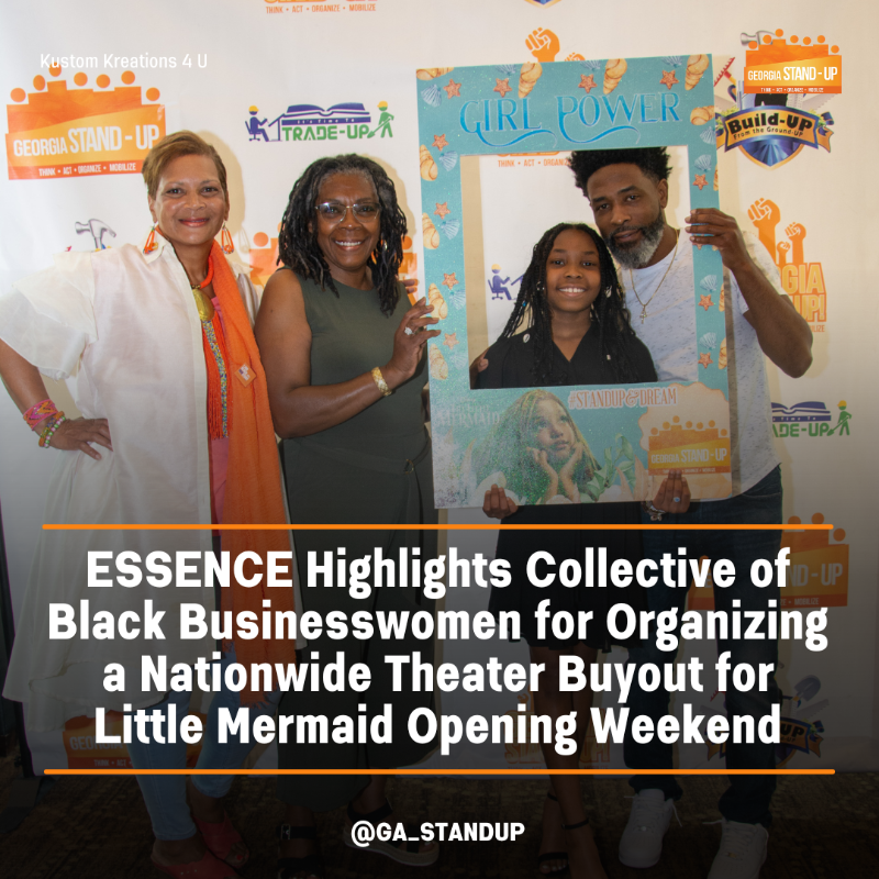ESSENCE Highlights Collective of Black Businesswomen for Organizing A Nationwide Theatre Buyout For Little Mermaid Opening Weekend

We are a proud member of #WinWithBlackWomen and 1 of the 100 organizations that joined this effort!

#GaSTANDUP #BlackGirlMagic#LittleMermaid