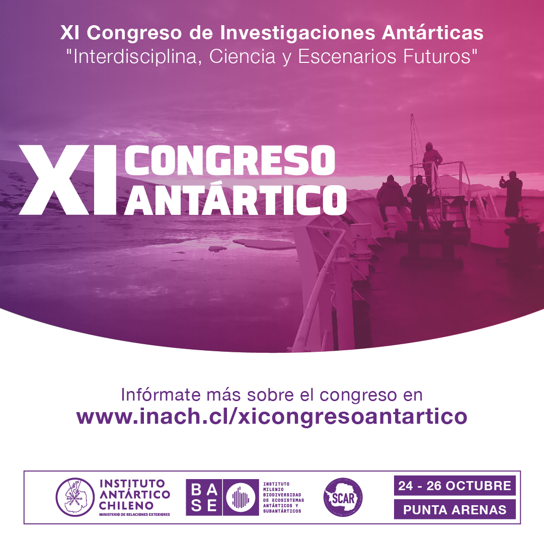 Instituto Milenio BASE (@mileniobase) on Twitter photo ¡Vuelve a Punta Arenas el Congreso Chileno de Investigaciones Antárticas!
🗓️ Del 24 al 26 de octubre de 2023
📲 Más información institutobase.cl/vuelve-a-punta…
Organiza <a href="/inach_gob/">INACH</a> <a href="/MilenioBASE/">Instituto Milenio BASE</a> <a href="/SCAR_Tweets/">Scientific Committee on Antarctic Research (SCAR)</a> ¡Vuelve a Punta Arenas el Congreso Chileno de Investigaciones Antárticas!
🗓️ Del 24 al 26 de octubre de 2023
📲 Más información institutobase.cl/vuelve-a-punta…
Organiza <a href="/inach_gob/">INACH</a> <a href="/MilenioBASE/">Instituto Milenio BASE</a> <a href="/SCAR_Tweets/">Scientific Committee on Antarctic Research (SCAR)</a>