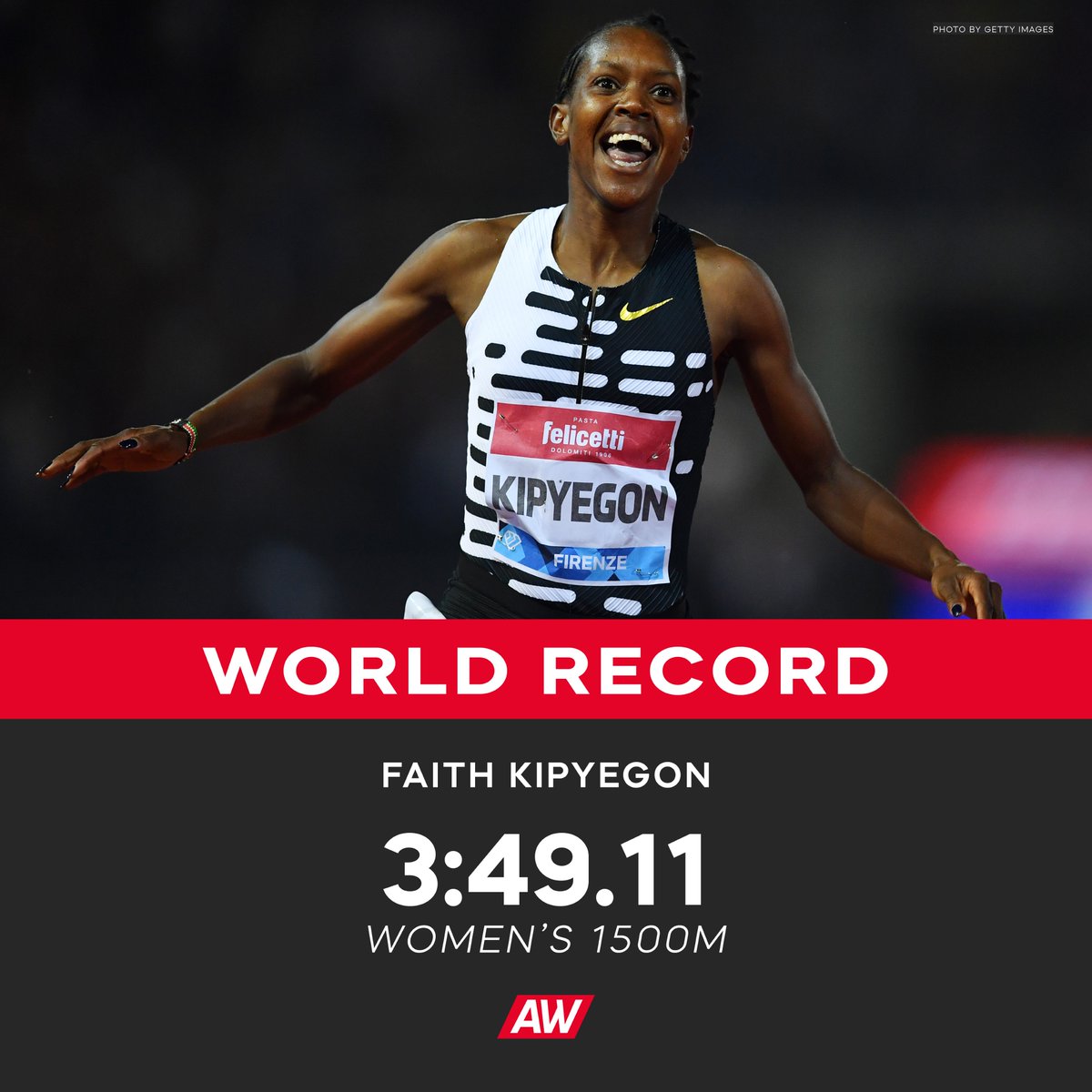AthleticsWeekly's tweet photo. Faith Kipyegon is now quite simply the greatest to ever do it in the women's 1500m 🔥

🥇 Double Olympic champion 
🥇 Double world champion 
💥 World record-holder (3:49.11) 

#FlorenceDL 🇮🇹 https://t.co/GW3GpK1zI2