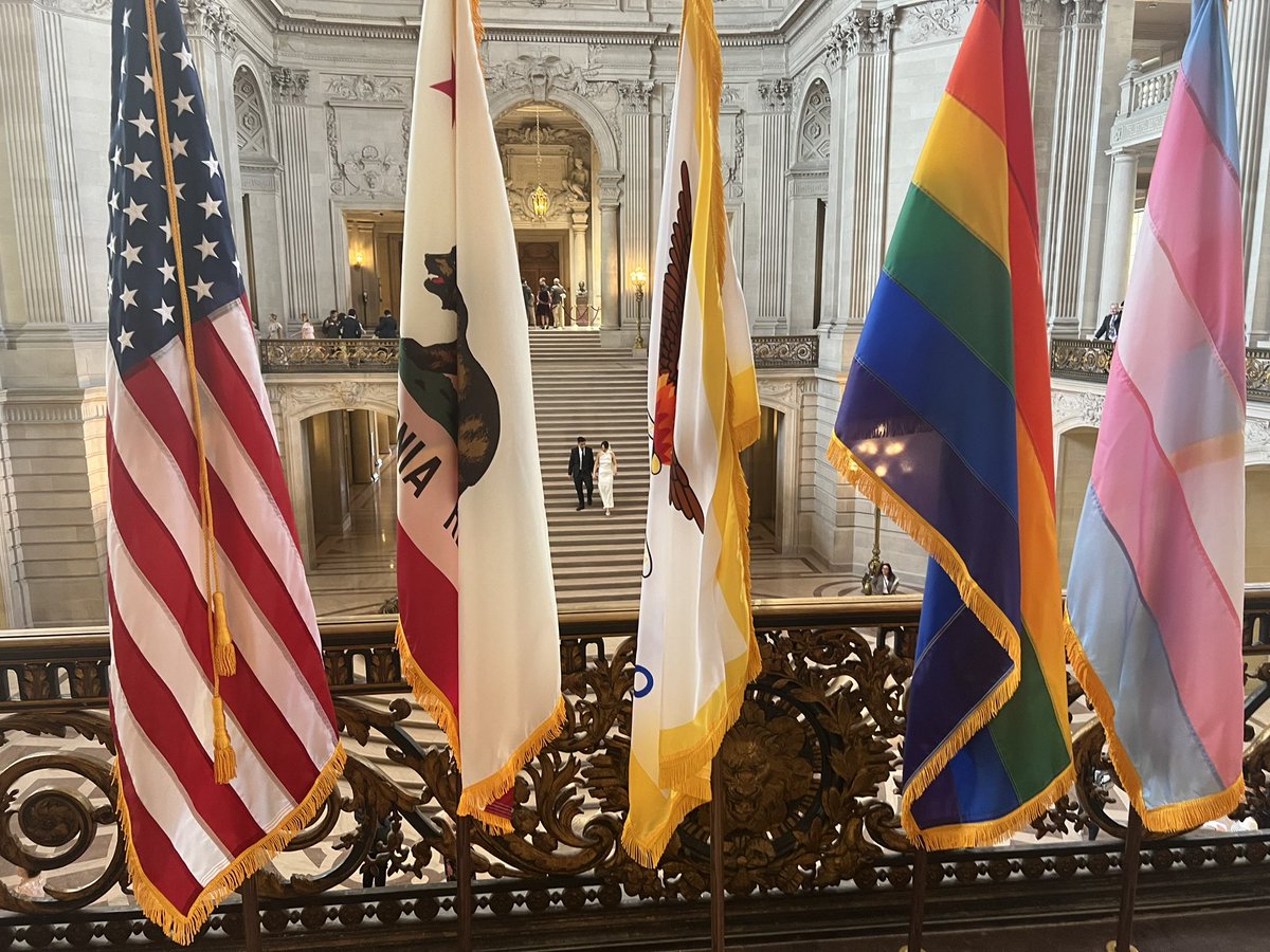 #lookingback and #lookingforward This year’s theme for #Pride2023 with the raising of the #rainbowflag at @sfgov with @LondonBreed @Scott_Wiener #loveislove 
Listen on @KCBSRadio and @Audacy