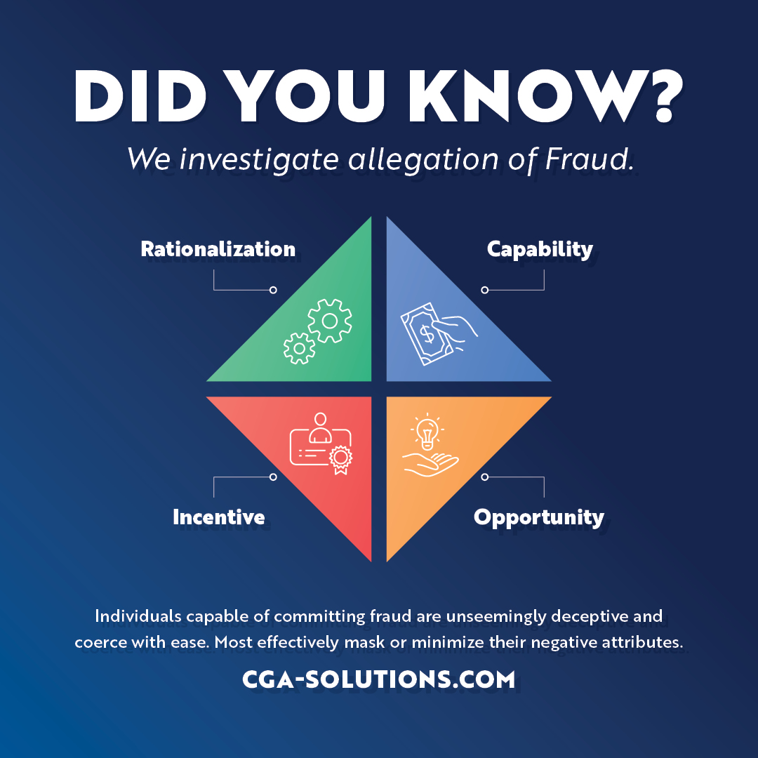 CGASolutions_'s tweet photo. It is important to conduct a fraud investigation is essential for several reasons:
Detecting fraud 
Recovering losses
Preventing future fraud
Ensuring compliance
Protecting stakeholders
Contact CGA Solutions today. #fraudinvestigation #atlanta #savannah #augusta #georgia https://t.co/jamFpSQwS0