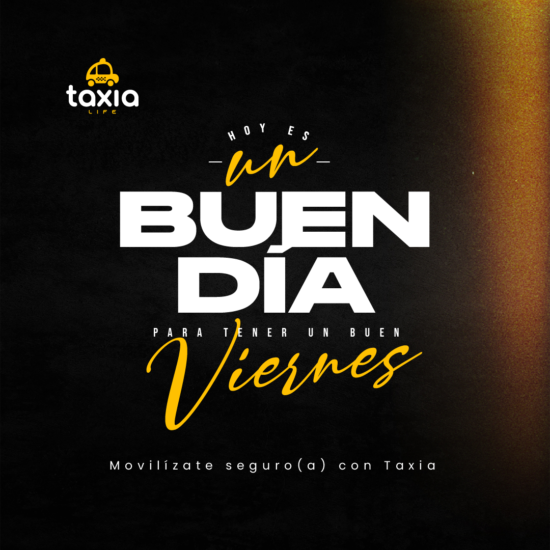 #HappyWeekend | Recuerda movilizarte de forma segura con #taxia. Descarga nuestra #app aquí bit.ly/AppTaxiaLife y pide tu #taxi.

Definitivamente #MejorConTaxia | #FelizViernes #FinDeSemana #ServicioDeTaxi