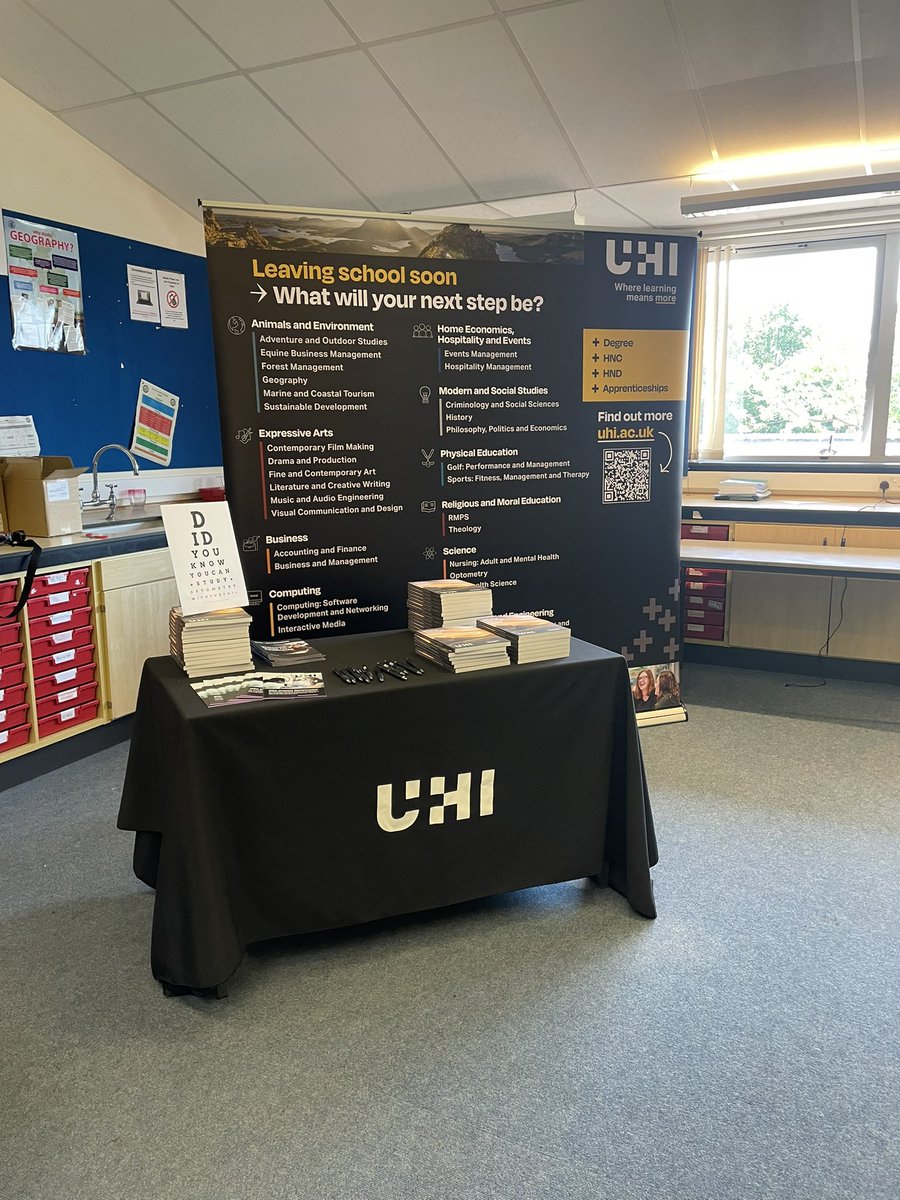 Thank you to @balfronhigh for hosting a terrific pathway event today! Your pupils were a joy to chat to and most talked about careers with <a href="/ThinkUHI/">UHI</a> were professional golf, equine studies, sports coaching and adventure studies. 🏌🏻‍♂️🐎🤼‍♀️🧗