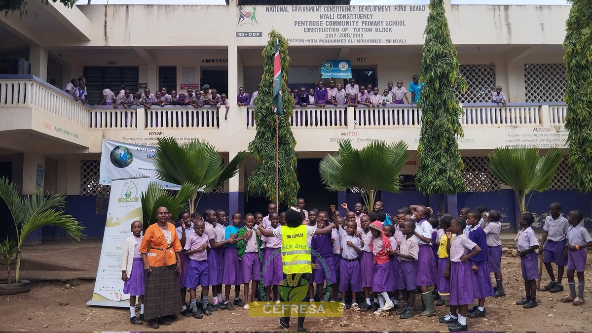 cefresa_ke's tweet photo. What an interesting way of kicking off #EnvironmentDay2023. We engaged with the students and teachers from Pentrose Community School in environmental awareness and tree planting. 
Thank you to our partners, @dwnrcr  and KCB Bank

#beatplasticpollution 
#LeadToSaveNature https://t.co/c726QcexjT