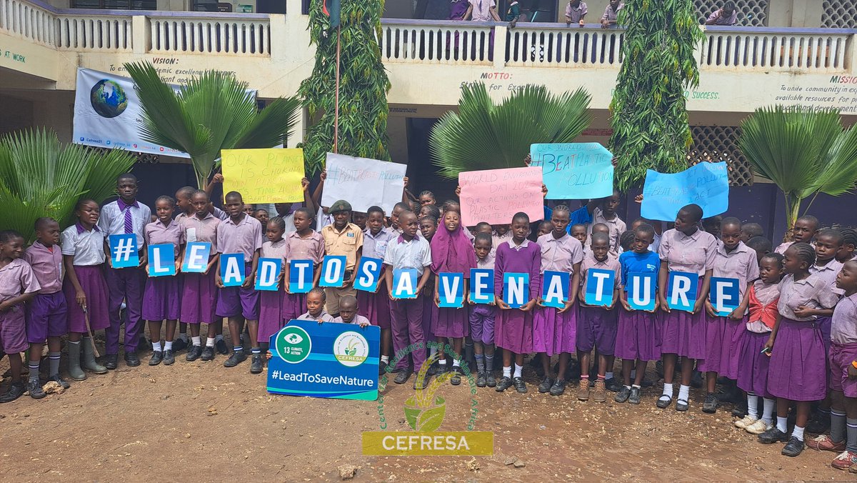 cefresa_ke's tweet photo. What an interesting way of kicking off #EnvironmentDay2023. We engaged with the students and teachers from Pentrose Community School in environmental awareness and tree planting. 
Thank you to our partners, @dwnrcr  and KCB Bank

#beatplasticpollution 
#LeadToSaveNature https://t.co/c726QcexjT