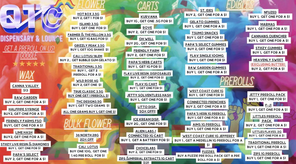 OTCPSLounge's tweet photo. #WEEKENDDEALS @OTCPSLounge 🤩🍃
#OTC #OffTheCharts #GetYourMindRight #PalmSpringsCa https://t.co/vEPv46MuwG