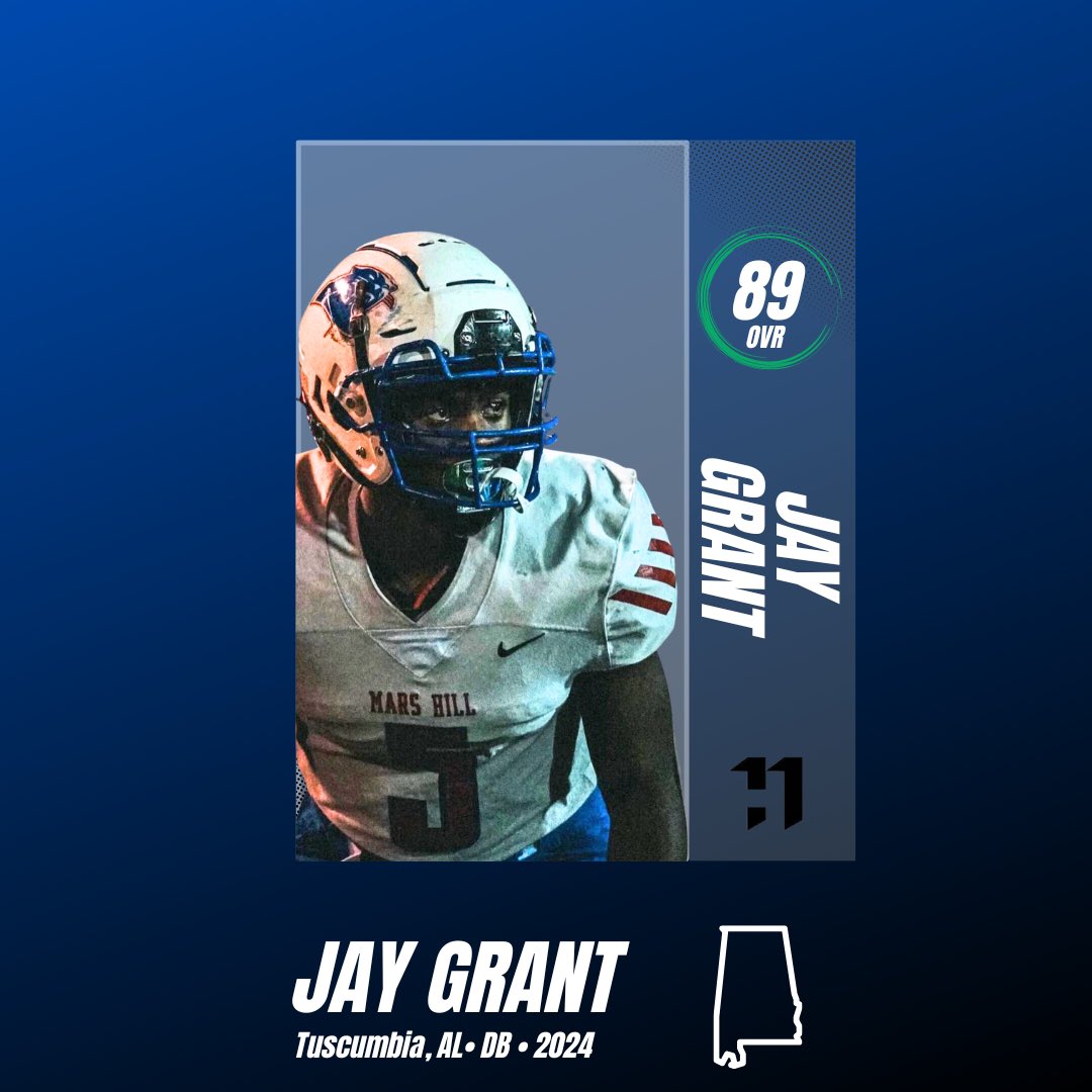 ⭐️ Athlete Spotlight ⭐️

<a href="/Jay_Grantt/">Jay Grant⭐️</a> 

Jay Grant - c/o 2024 - DB/LB

Introducing Jay Grant, a remarkable class of 2024 recruit from Tuscumbia, Alabama. A defensive back with a reputation for being a hard-hitting force, Jay combines size, speed, and exceptional coverage skills.