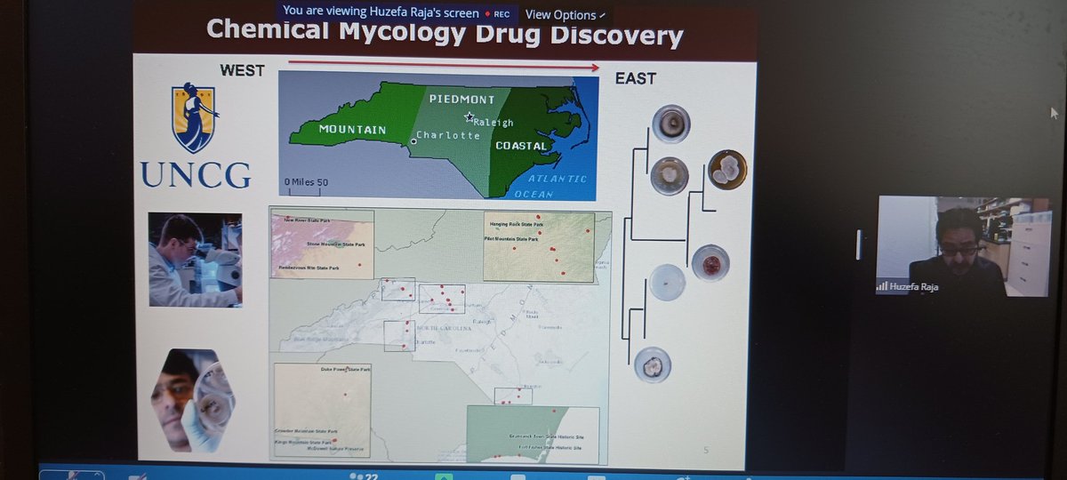 FungalDreamTeam's tweet photo. @huzefaraj taking us on a freshwater fungal treasure hunt throughout North Carolina, new genera & novel chemistry ππ#CanFunNet23 @CanFunNet https://t.co/1VlvIvdauI