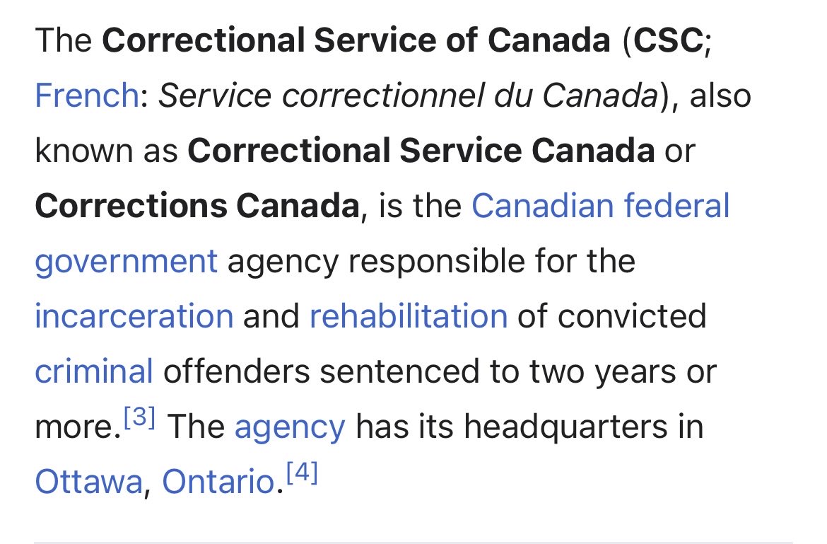 Hmm, it’s a “Canadian federal government agency” so, yeah - Trudeau is responsible. 

Plus, he passes the laws that govern offenders.

Paul Bernardo isn’t just another Joe Blow. He’s Canada’s most notorious killer. 

#cdnpoli