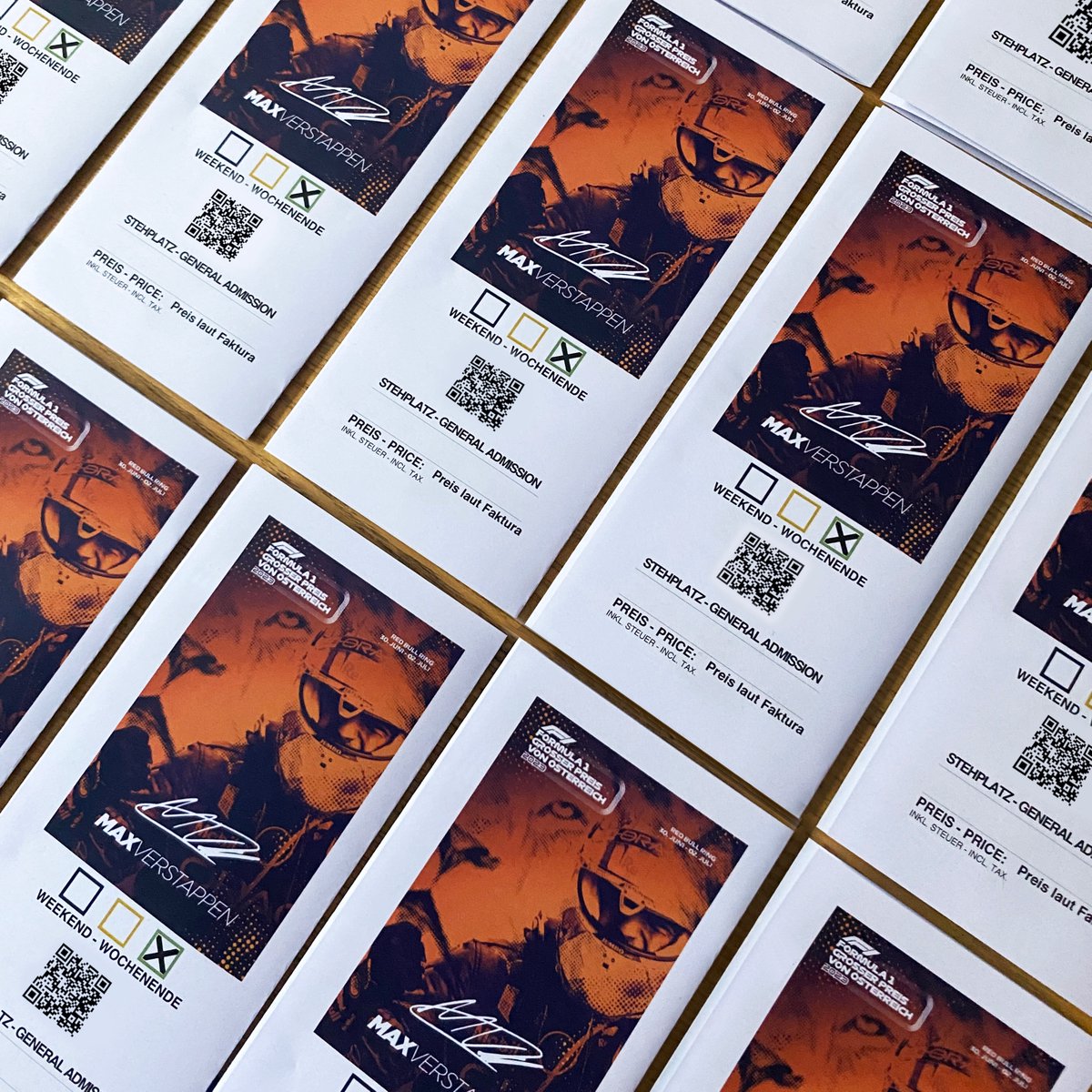 3 weeks to go and our #austriangp tickets have arrived! We struggled to get hold of these, thankfully <a href="/Max33Verstappen/">Max Verstappen</a> Travel sorted us out..! 💜🚴🏼‍♀️🏎🇬🇧🇦🇹

#cycling #cycle #health #charity #charities #f1 #formula1 #formulaone#redbullracing #redbull #redbullring #redbullformula1