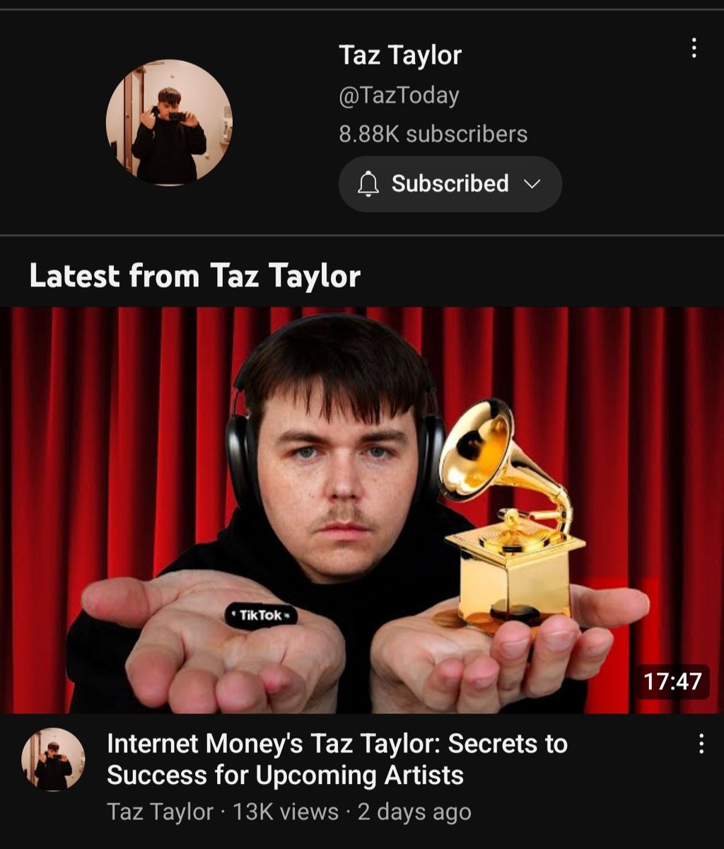 thrshr_beats's tweet photo. @taztaylor Love the vlogs bro! https://t.co/49rE5l7Ek6