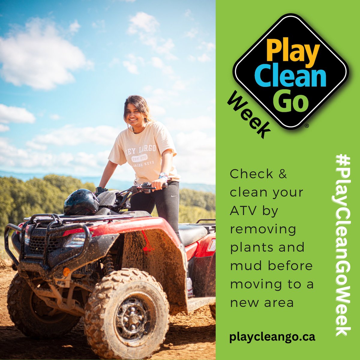 CanadaInvasives's tweet image. 3 easy steps to protect the trails you love - 1. Play, 2. Clean, 3. Go
#playcleango #PlayCleanGoWeek 
PlayCleanGo.ca