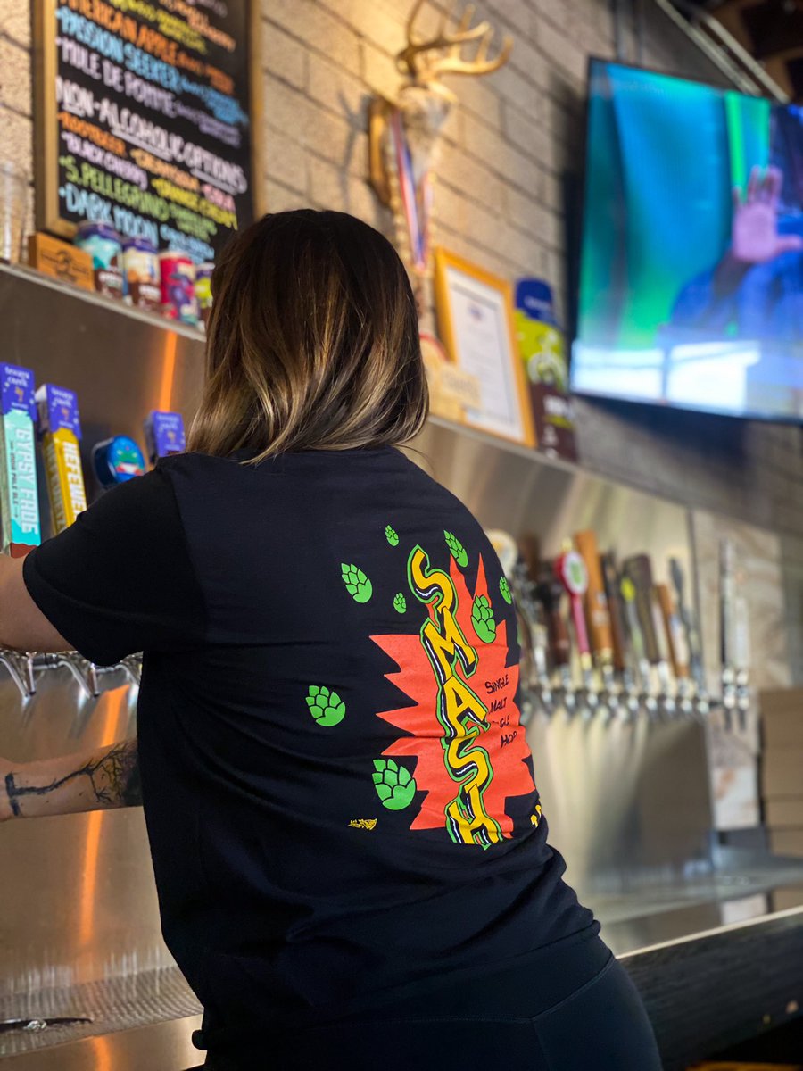 tenayacreek's tweet photo. 🚨 It’s here the S.M.A.S.H. IPA (6.2%)🍺, Single Malt- Pale, Single Hop- Strata on draft and 16oz cans! Come down and grab a 4pk &amp; a limited SMASH💥 shirt for $35! #smashipa https://t.co/ulO8i7BwUk