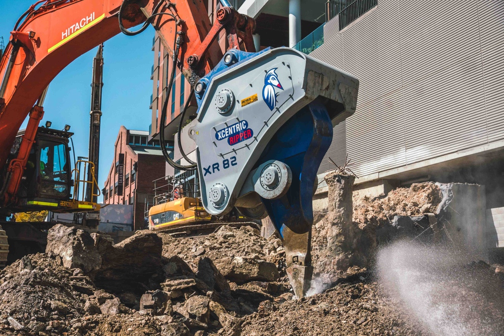 AustEarthmoving's tweet photo. The Xcentric ripper is an impacting &amp; vibrating ripper that depending on application, is often 3 to 5 times more productive than any hydraulic hammer on the market.

Read more and watch the video here:
https://t.co/ibx1KQ7e9C https://t.co/0qvybZCpWH