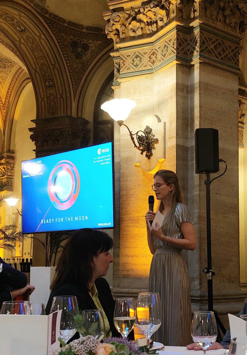 vincentlieser's tweet photo. No @Thom_astro in Vienna - yet - but truly inspirationnal speeches by fellow @esa astronaut Frank de Winne, member of ESA astronauts reserve @ESAastro_Carmen 🇦🇹 and #parastronaut #JohnMcFall on the importance of investing into Europe's autonomy in Space https://t.co/4FWuV30GVq
