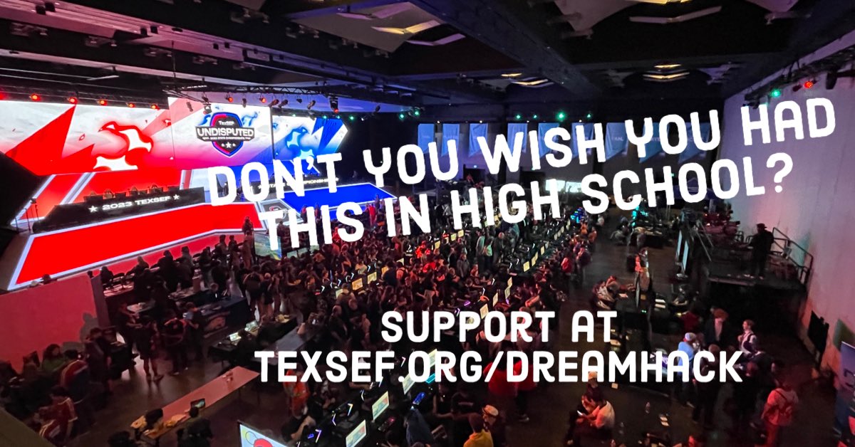 Come visit <a href="/TEXSEF/">Texas Scholastic Esports Federation</a> in the @JoinLANFest #communitycauseway at <a href="/DreamHack/">DreamHack</a> Dallas!