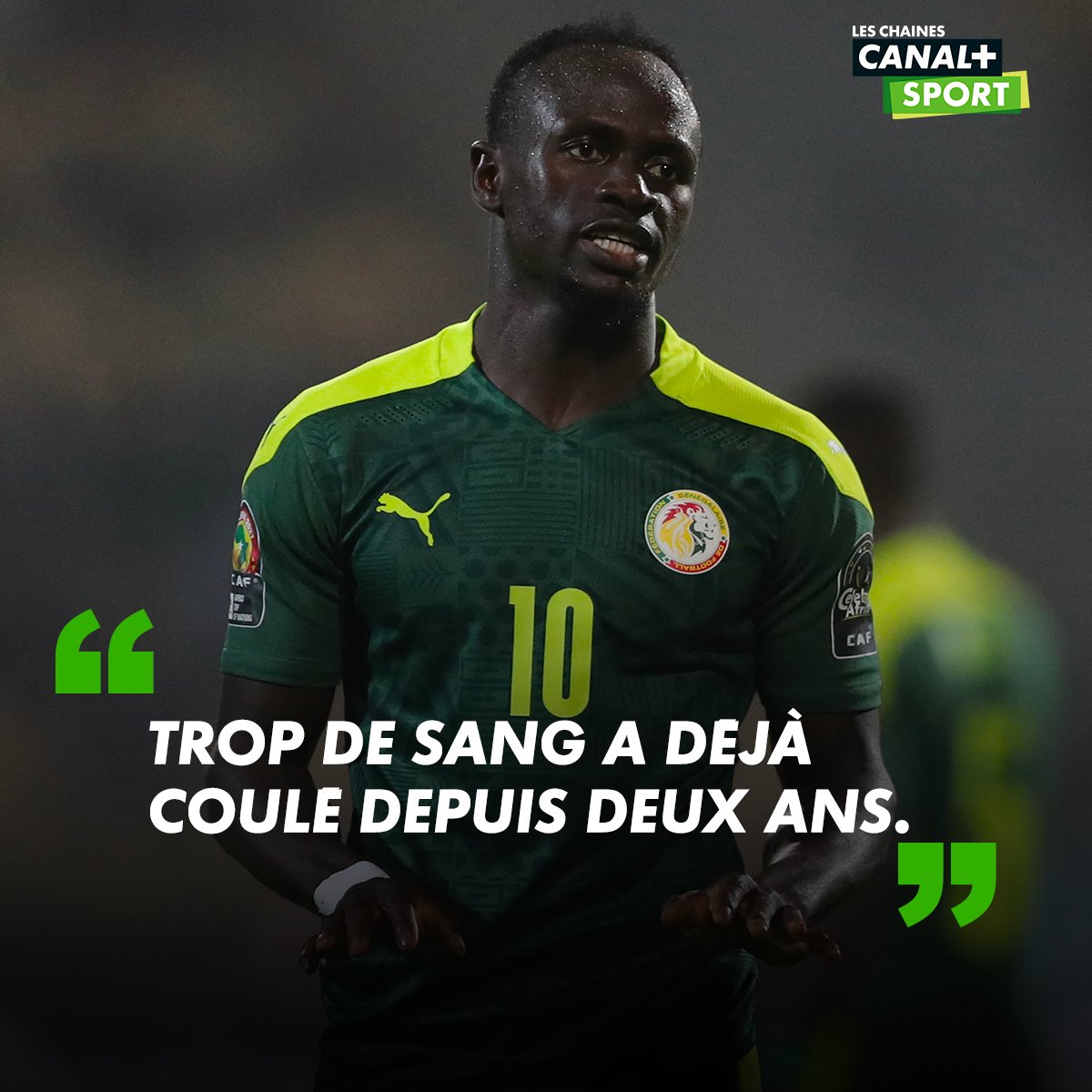 cplussportafr's tweet photo. #HorsFootball 🌍 - "Il est essentiel que toutes les parties prenantes de la nation unissent immédiatement leurs efforts pour retrouver la paix." - Sadio Mané 🇸🇳

👉🏿 Après les tragiques événements à Dakar 🇸🇳, Sadio Mané a adressé un message de paix à ses compatriotes 😔 https://t.co/gbPUIrRuMl