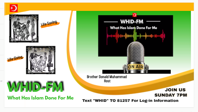 #BusinessNetwork Connect w/ @WHIDFM WHID-FM (What Has Islam Done For Me) a platform where those to talk about our journey into the Nation Of Islam. rb.gy/vpbcbl | Global Network. Global Advancement. #ThePlugRoom #DFWPlugRoom #Texas