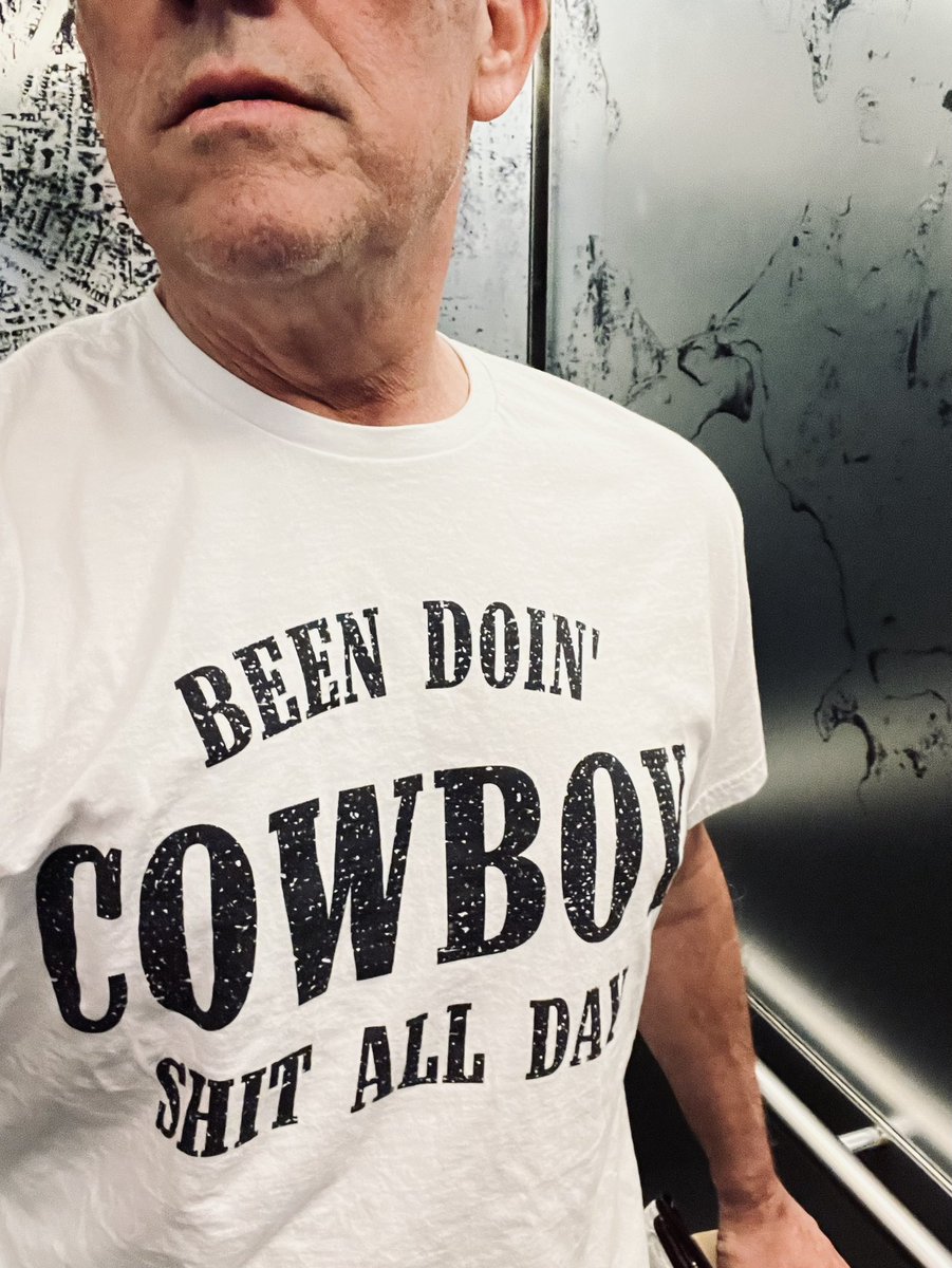 Actually, haven’t done any cowboy sh&amp;t today, but just love the shirt #yellowstonetv