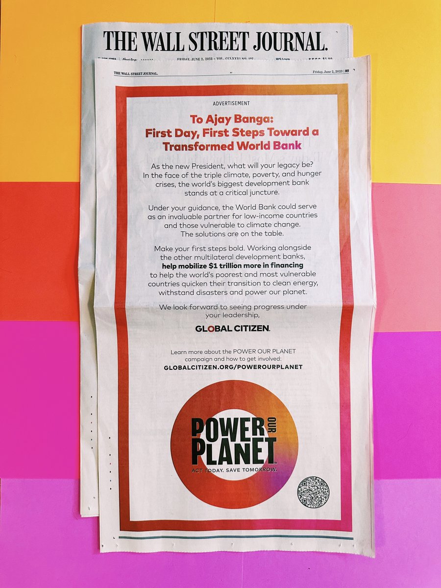 Hey President Banga of the <a href="/WorldBank/">WorldBank</a>, what will your first steps to tackle the climate and debts crises be? The world is waiting on your leadership. We need a green and just transition now. #100Days #PowerOurPlanet