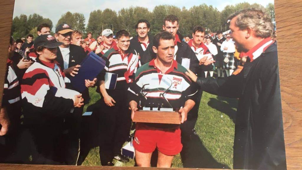 Shogunrugby's tweet photo. This years @Amsterdam7s is the 50th anniversary 🎊

Throwback to the 25th anniversary of the tournament which was won by Samurai RFC 🔥

Maybe we can do the same this anniversary 👀🔮

#SamuraiFamily | #SamuraiRFC https://t.co/1Lkzb4s6Bi