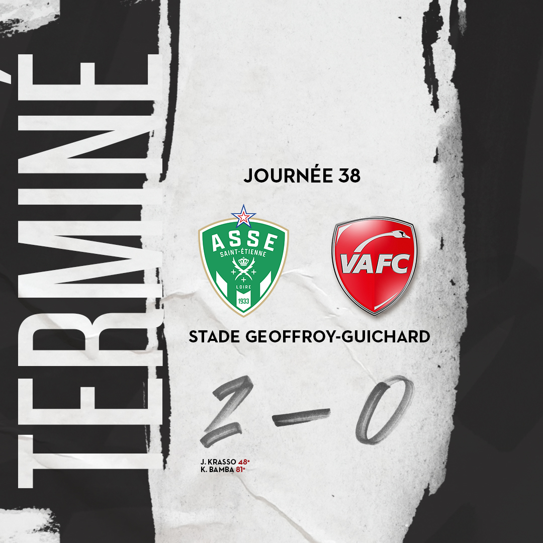 VAFC's tweet photo. 🏁 Fin du match. Ce fut dur, et malgré la défaite, nos Rouge &amp; Blanc valident leur maintien sur cette dernière journée ! 🔴⚪️

𝘼𝙡𝙡𝙚𝙯 𝙑𝘼 ! 🦢

2️⃣ - 0️⃣ #ASSEVAFC https://t.co/i9ZasAbi3Y