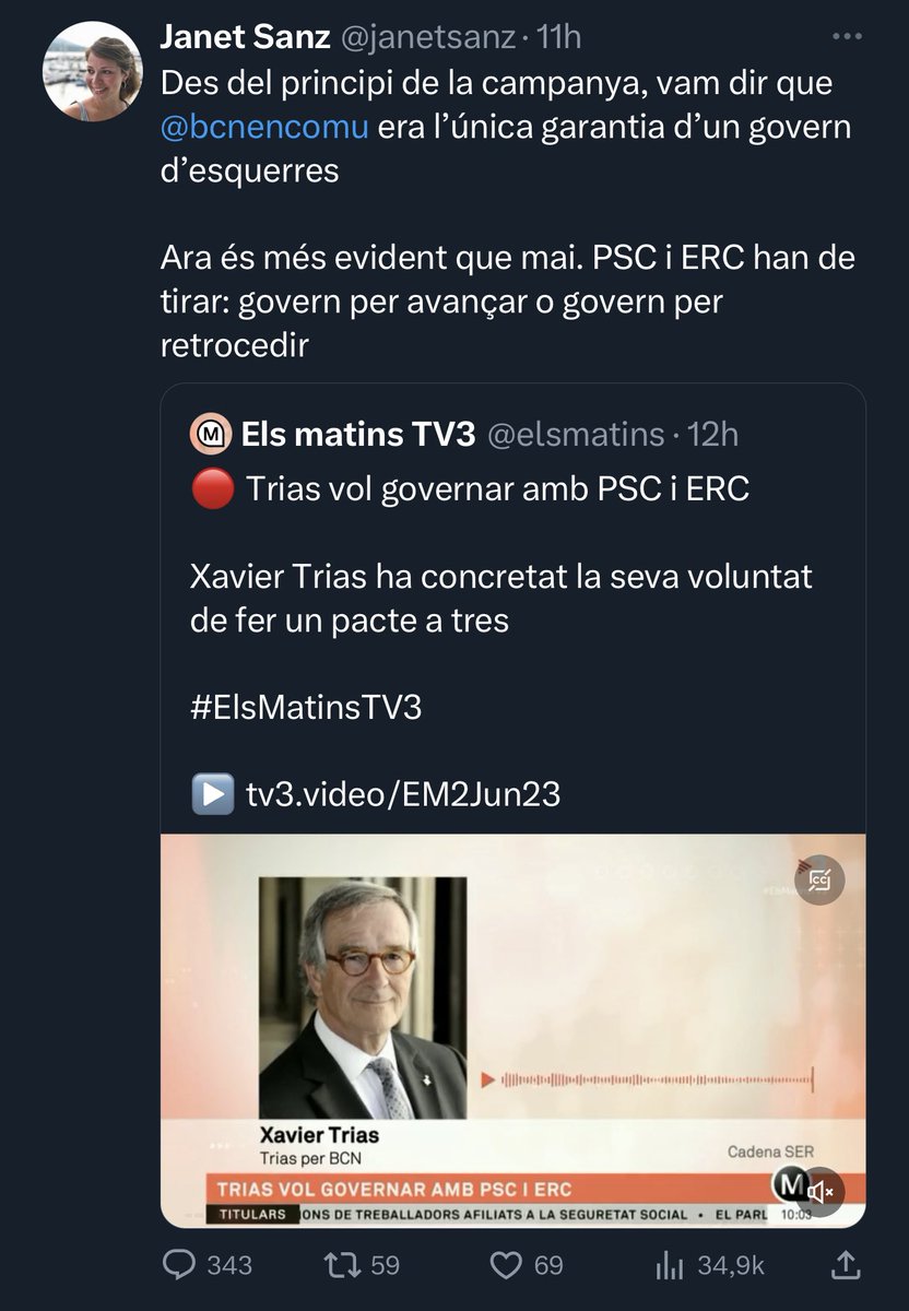 cmarquezdaniel's tweet photo. Ni idea de com acabarà tot i que Trias ho té bé, però el #pressingERC és realment gordíssim.
El #pressingCUP de meitat de ‘procés’ va naufragar. Veurem ara. https://t.co/iClHTQm7uI