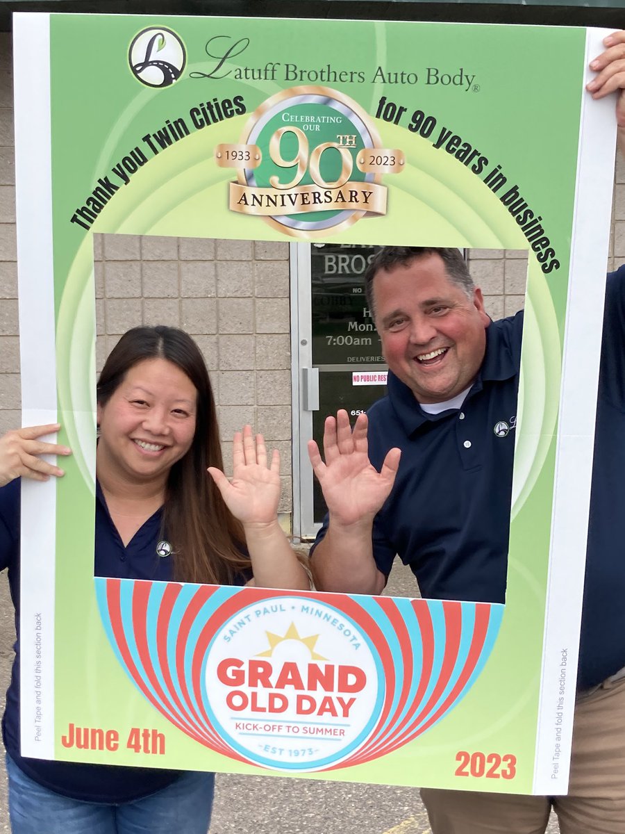 Join <a href="/LatuffAutoBody/">Jamison</a> <a href="/grandoldday/">Grand Old Day</a> as we celebrate our 90th anniversary! This Sunday on Grand Ave/Milton #grandoldday #latuffbrothers #MYSAINTPAUL! #HelloSummer