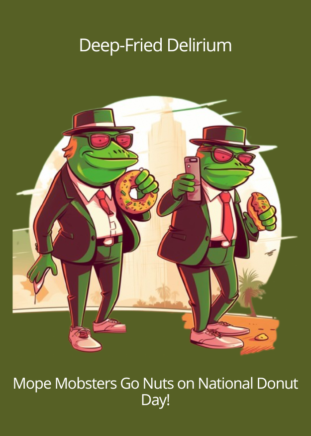 mope_mobsters's tweet photo. ✨ Deep-Fried Delirium ✨

#MopeMobsters Go Nuts on National Donut Day!

#NationalDonutDay #nationalfishandchipday #SamSummerDitchDays #Crypto #ETH #BSC #bscgem #cryptocurrency #ElonMusk #XboxFreeCodeFriday https://t.co/Cd5J1sCnFd