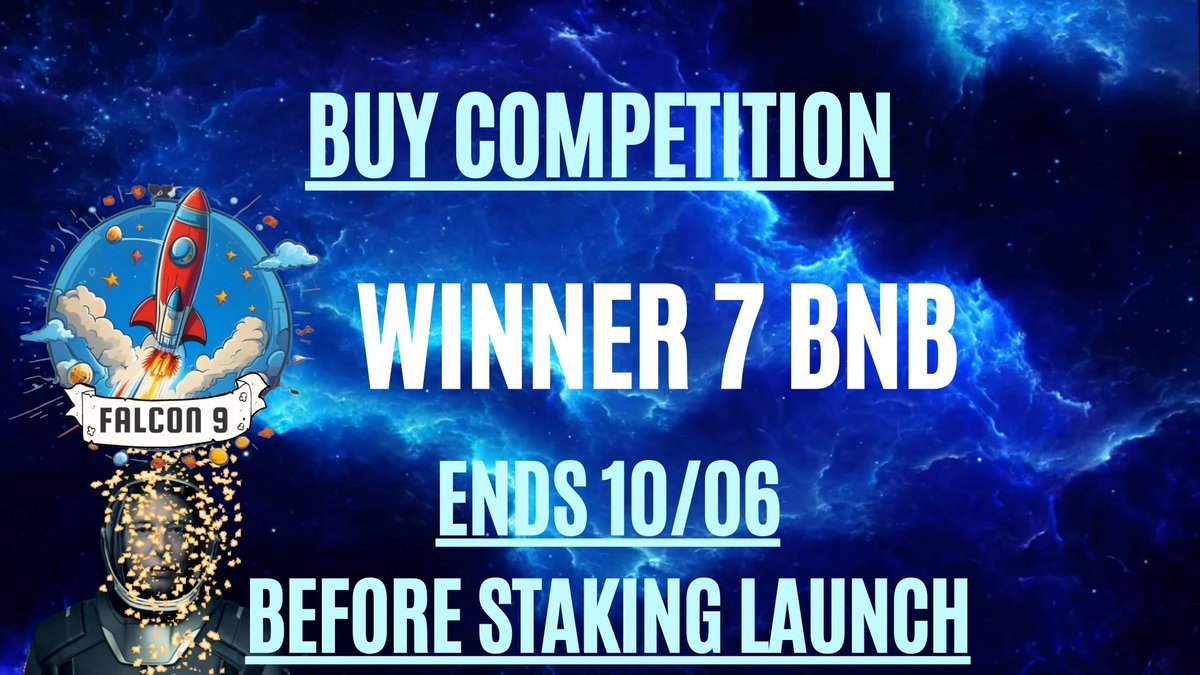 BUY COMPETITION
Ends 10/06
BEFORE STAKING LAUNCH 
Start: now 
prize : 7 bnb for the winner !!! #bsc #crypto #CRYPTO