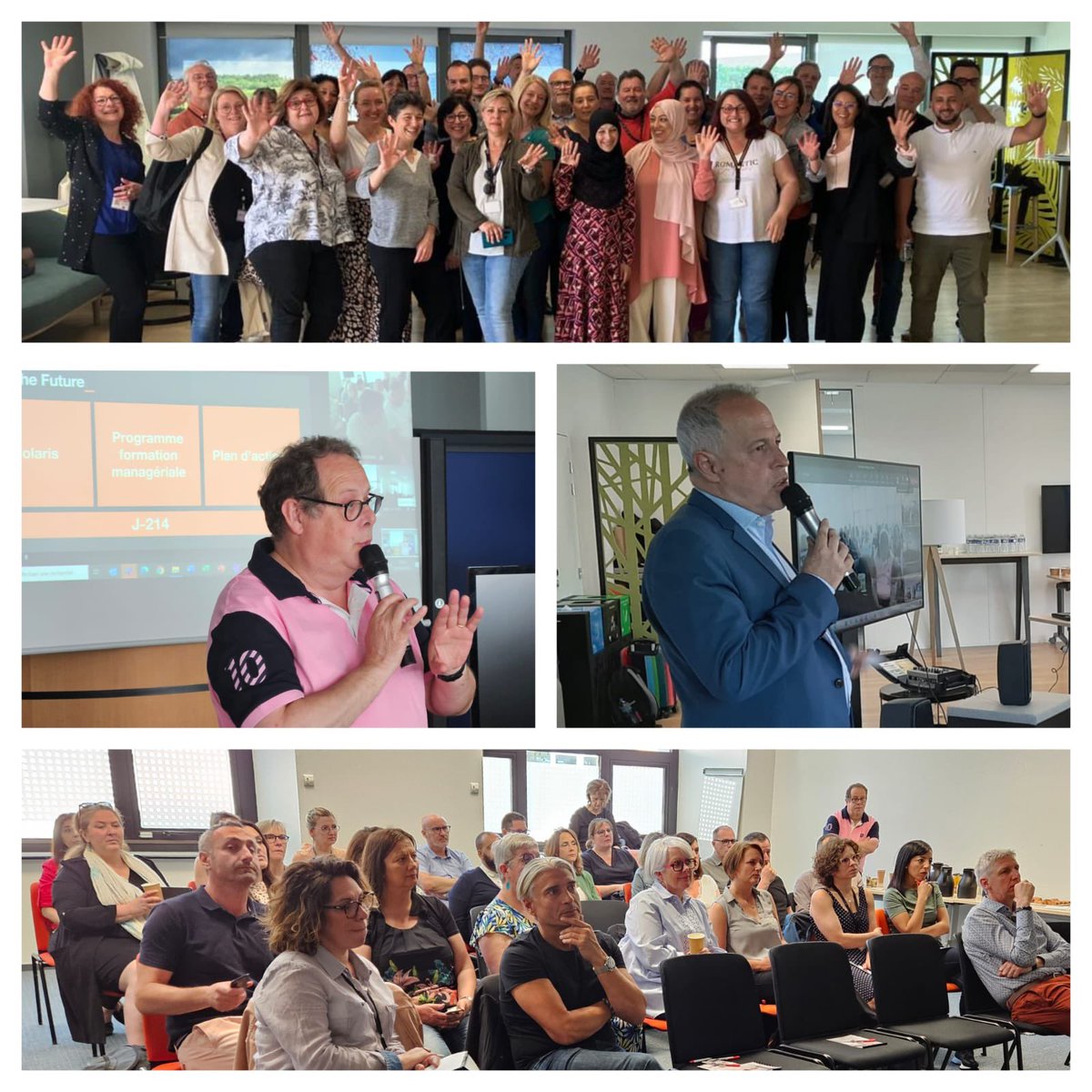 halbzajt's tweet image. Heureux d'avoir réuni les managers des Services Clients Grand Nord-Est en présence de @thierrymarigny  pour aligner notre feuille de route sur notre plan stratégique #LeadTheFuture et travailler collectivement sur notre baromètre salarié. Fier de ce beau collectif engagé !