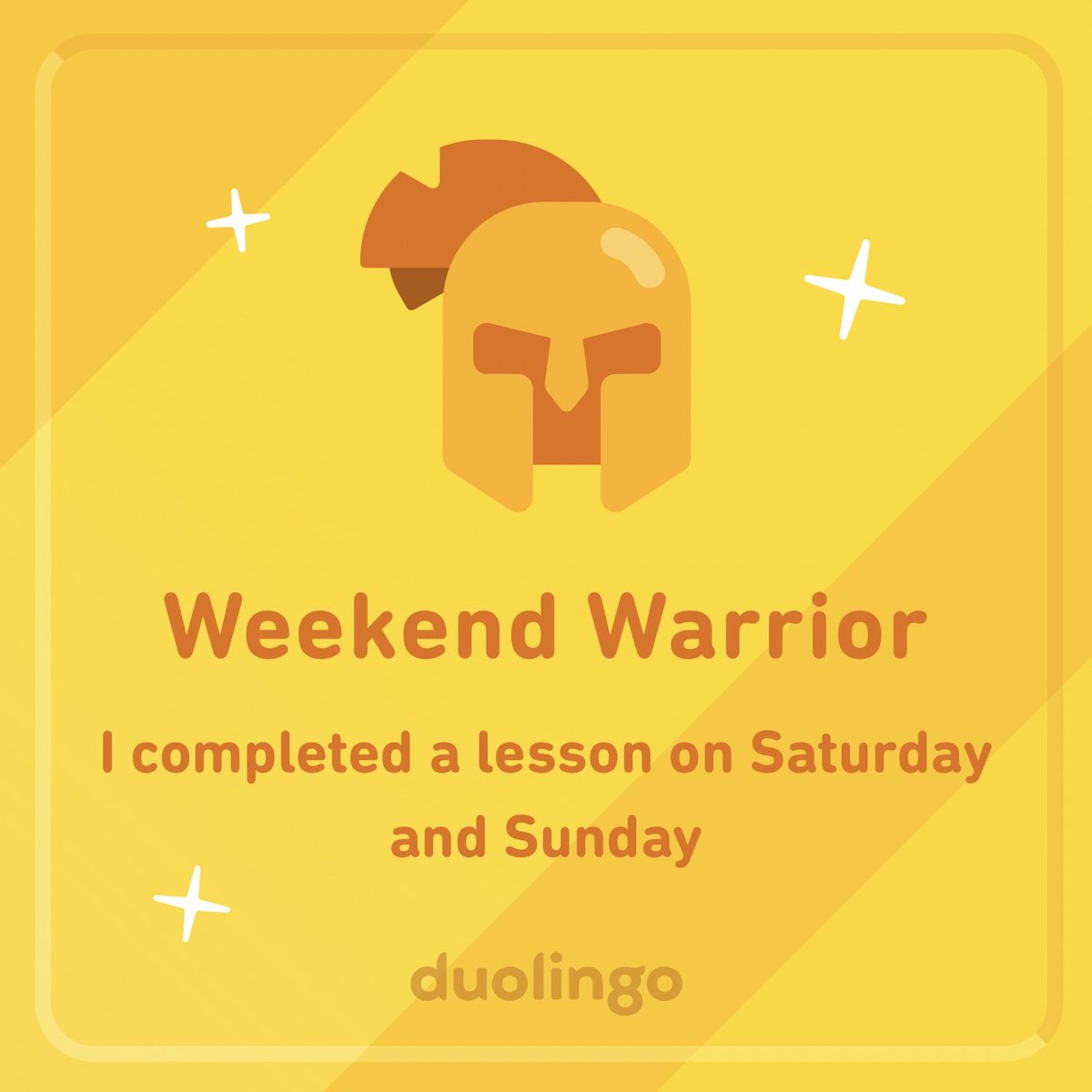 I earned an achievement on Duolingo! It’s free, fun, and effective for learning languages.