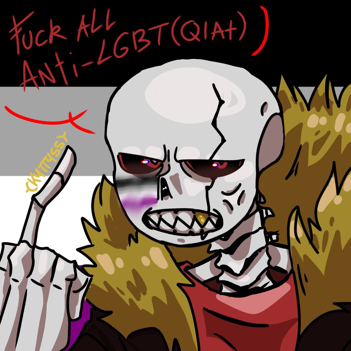 _Kyttyss_'s tweet photo. More pride skelets

#nonbinary #demiboy #bisexual #asexual #underfell #fellsans #underfellsans #undertalefandom https://t.co/uw4iCqqLUp