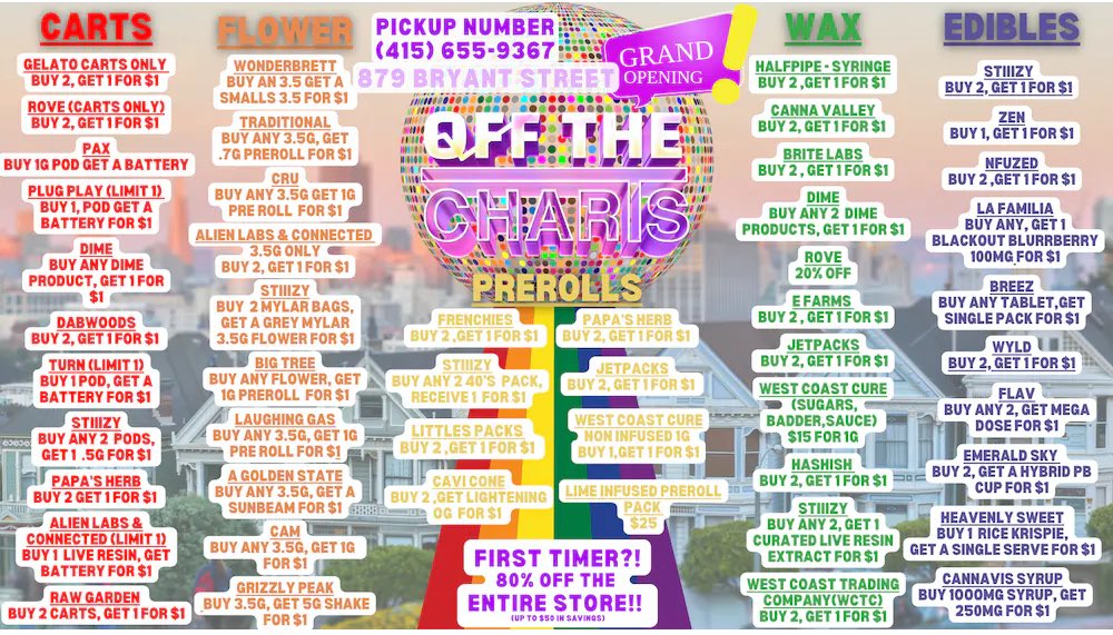 IT’S THE MF WEEKEND😶‍🌫️🍃✨
#WEEKENDDEALS #OTC #OffTheCharts #GetYourMindRight #SanFranciscoCa